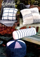 Knitting Pattern - Wendy 5974 - Eider Chunky - Cushion & Pouffe Covers
